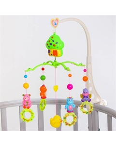 Мобиль музыкальный на кроватку «Домик. Зверятки погремушки №7», заводной Крошка я