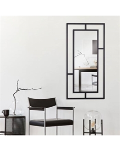 Зеркало интерьерное настенное «», в прямоугольном корпусе из металла, 120×60 см, цвет чёрный Рубин