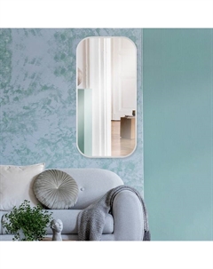 Зеркало интерьерное настенное «», с закругленными углами, c окантовкой, 80×40 см, цвет белый Рубин