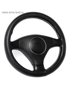 Оплетка на руль, под карбон, размер 38 см, черный Torso