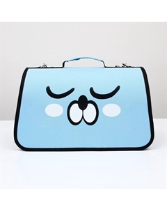 Сумка-переноска каркасная «Сонный пёсик», размер M, 45×21×27 см, голубая Пижон