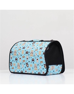 Сумка-переноска каркасная «Медвежонки», размер M, 40×21×27 см Пижон