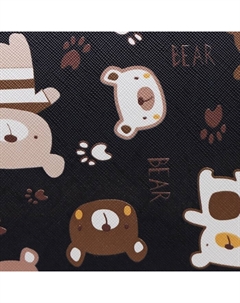 Сумка-переноска каркасная «Медвежонки», размер M, 40×21×27 см, чёрный Пижон