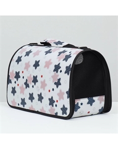 Сумка-переноска каркасная «Звёзды», размер M, 40×21×27 см Пижон