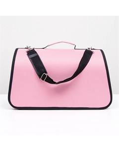 Сумка-переноска каркасная «Воздушный поцелуй», размер M, 45×21×27 см, розовая Пижон