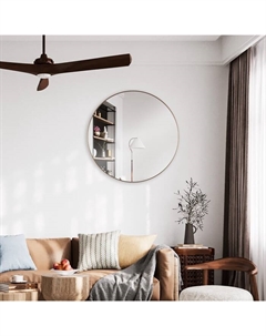 Зеркало интерьерное настенное «», в круглом корпусе из металла, d=50.5 см, цвет белое золото Рубин