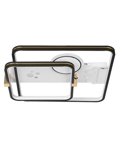 Люстра с ПДУ «Симпа» LED 130 Вт черно-белый 50×50×10 см Bayerlux