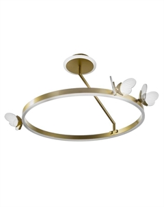 Люстра «Бабочки» LED 68 Вт 3000-6000К золото 50×50×27.5 см Bayerlux