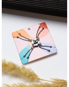 Кулоны парные на цепочке «Неразлучники», на магните, четыре сердца, серебро, 55 см Qf