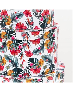 Набор круглых подарочных коробок 3 в 1 «Разноцветные цветы», 25.5×15 - 19×13.5 см Upak land