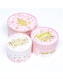 Набор подарочных коробок 3 в1 «Радостей в Новом году» 16 х 10, 14 х 9, 13 х 8.5 см Upak land