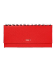 Планинг датированный 2025, 294 х 142мм 64 листа, Orion, твердая обложка, бумвинил с поролоном, тиснение фольгой, блок 70, красный Attomex
