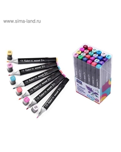 Набор двухсторонних маркеров для скетчинга Fantasia, Flowers colors (цветочная гамма), 24 цвета Mazari