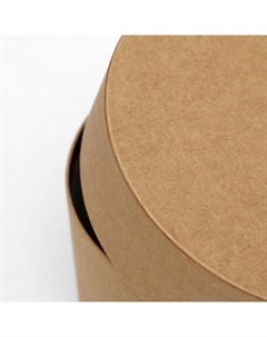 Набор круглых коробок 5 в 1 «Крафт однотонный», 23×23×14 - 15×15×10 см Upak land