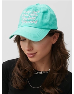 Кепка женская с надписью, бирюзовая, размер 56-58 Minaku