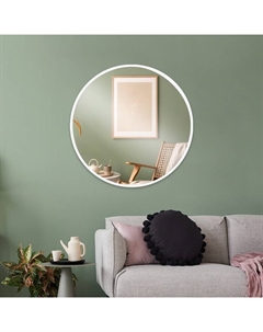 Зеркало интерьерное настенное «», круглое, c окантовкой, d=60 см, цвет белый Рубин