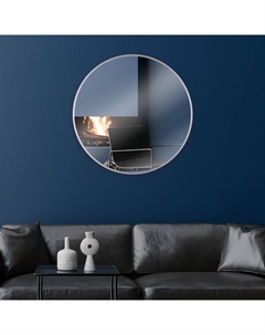 Зеркало интерьерное настенное «», круглое, c окантовкой, d=60 см, цвет серебро Рубин