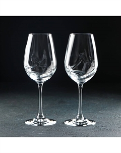 Набор бокалов для вина «Турбуленция», 350 мл, 2 шт., хрустальное стекло, прозрачный Bohemia crystal