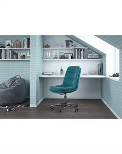 Кресло компьютерное офисное Home 115, ткань/пластик, цвет бирюза Chairman