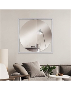 Зеркало интерьерное настенное «», в квадратном корпусе из металла, 54×54 см, цвет серебро Рубин