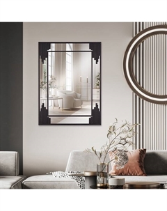 Зеркало интерьерное настенное «», в прямоугольном корпусе из металла, 80.5×61 см, цвет чёрный Рубин