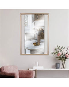 Зеркало интерьерное настенное «», в прямоугольном корпусе из металла, 63×43 см, цвет белое золото Рубин