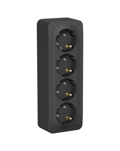 Розетка четверная SE Blanca, 16 А, 250 В, накладная, с з/к, шторки, IP20, антр., BLNRA011416 Schneider electric