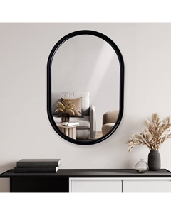 Зеркало интерьерное настенное «», в деревянной раме, овал 90×60 см, цвет цвет чёрный Рубин