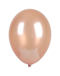 Воздушные шары латексные 12", хром, 50 шт., цвет розовое золото Everts