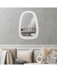 Зеркало интерьерное настенное «», в деревянной раме, трапеция 80×56 см, цвет цвет белый Рубин