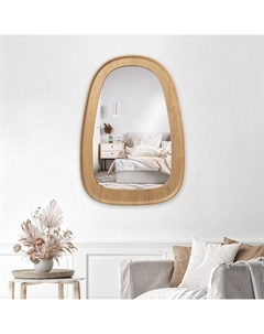 Зеркало интерьерное настенное «», в деревянной раме, трапеция 80×56 см, цвет светлое дерево Рубин