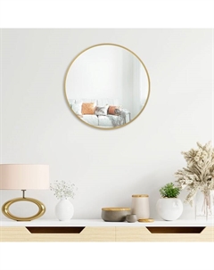 Зеркало интерьерное настенное «», круглое, c окантовкой, d=70 см, цвет золото Рубин