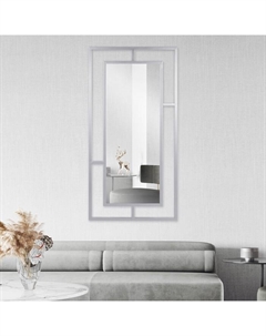 Зеркало интерьерное настенное «», в прямоугольном корпусе из металла, 120×60 см, цвет серебро Рубин