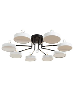 Люстра «Велтос» 8х LED 208 Вт 3000-6000К черно-белый 89×89×21 см Bayerlux