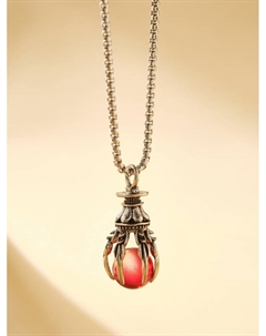 Кулон-амулет «Помпеи» символ, цвет красный в чернёном серебре, 70 см Qf