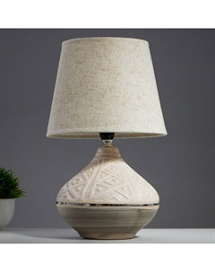 Лампа настольная 16737/1WT E14 40Вт бело-серый h.33см Risalux