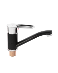 Смеситель для кухни «Эверест» B45-274F, однорычажный, короткий излив, черный
