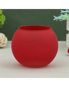 Ваза «Пять вечеров», шаровая, 1 л, 10×12×12 см, стекло, алая матовая Evis