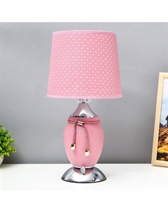 Настольная лампа "Шагрень" Е27 40Вт диммер розовый 22,5х22,5х45см Risalux