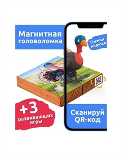 Магнитная головоломка по системе раннего развития «Индюк» Mega toys