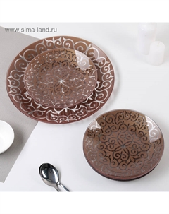 Сервиз столовый «Восток», 7 предметов: d=30 см - 1 шт, d=20 см - 6 шт Ninaglass