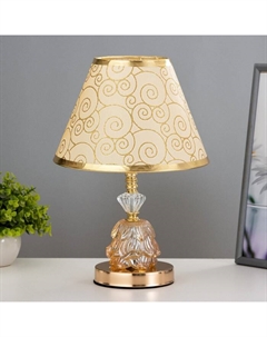 Лампа настольная «Арабис» E27 40W низ с подсветкой 22.5×22.5×33.5 см Risalux