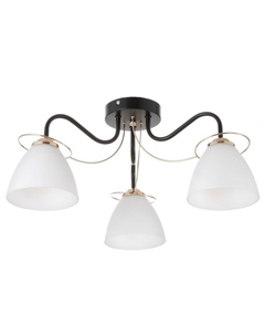 Люстра "Алисео" 3x60Вт E27 черный-золото 54х54х24 см Bayerlux