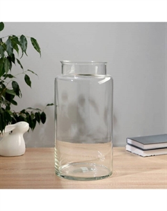 Ваза «Кассандра-6», d=15 см, 36.5×18.5 см, толщина стекла 4 мм, прозрачная Evis