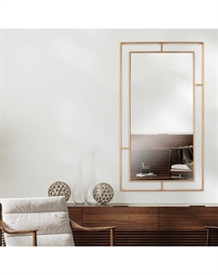 Зеркало интерьерное настенное «», в прямоугольном корпусе из металла, 80×45 см, цвет белое золото Рубин