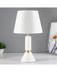 Настольная лампа «Белана» Е14 40 Вт бело-золотой 22×22×38.5 см Risalux