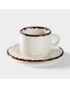 Чайная пара Antica perla, чашка 200 мл, блюдце d=15,5 см Хорекс