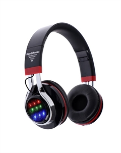 Наушники LuazON RX-1 TM-021, беспроводные, накладные, BT4.2, 250 мАч, LED, FM,microSD,черные Luazon home