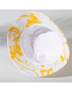 Панама детская «Тай-Дай», белый/жёлтый, размер 54 Minaku