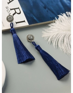 Клипсы для ушей «Кисти», цвет синий, L кисти 7 см Qf